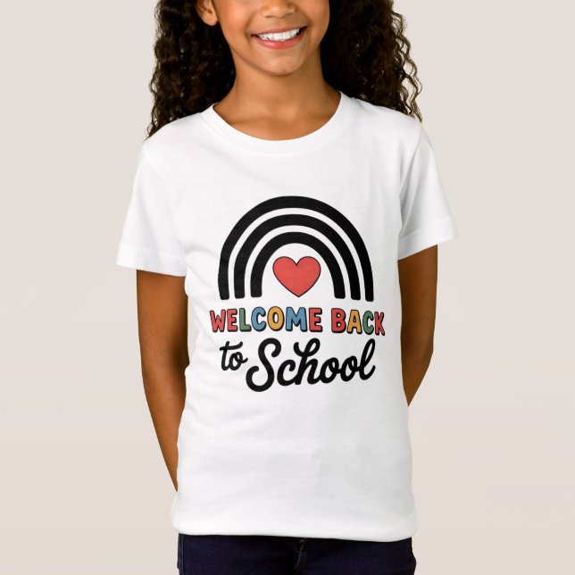 Willkommen zurück zum T - Shirt der Schule | Outfi (Vorderseite)