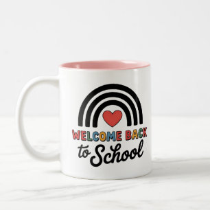 Willkommen zurück zum Teacher Coffee Cup Geschenk  Zweifarbige Tasse