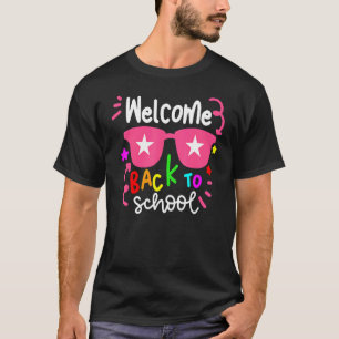 Willkommen zurück zur Lehrerin Brille am ersten Ta T-Shirt