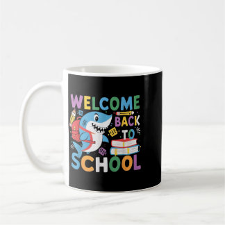 Willkommen zurück zur Schule 2024-2025 Hai Lustig Kaffeetasse
