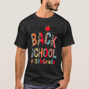 Willkommen zurück zur Schule 5. Klasse Lehrer Stud T-Shirt