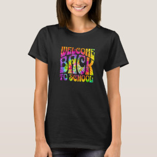 Willkommen zurück zur Schule 70er Rainbow Gefärbte T-Shirt