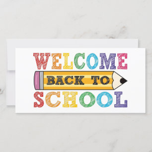 Willkommen zurück zur Schule - Bleistift-Illustrat
