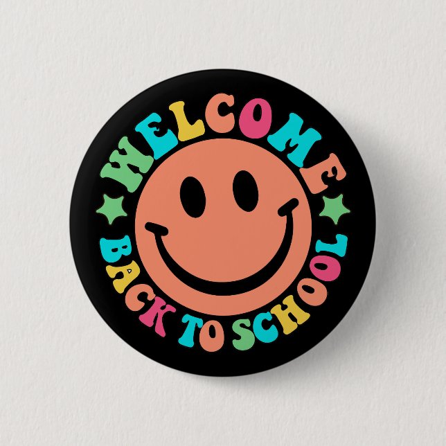 Willkommen zurück zur Schule Button (Vorderseite)