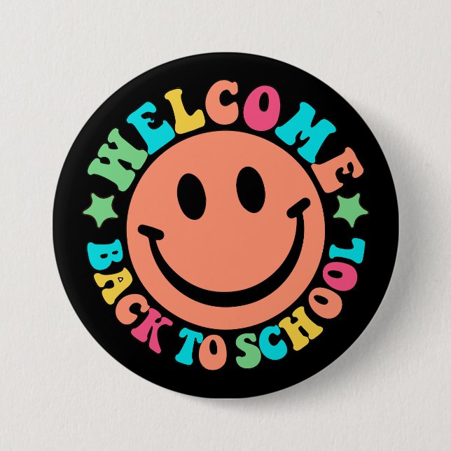Willkommen zurück zur Schule Button (Vorderseite)