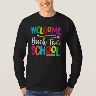 Willkommen zurück zur Schule Erster Tag Bekleidung T-Shirt