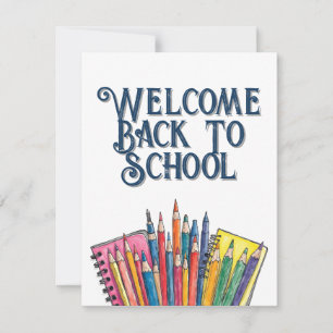 Willkommen zurück zur Schule - farbenfroher Start