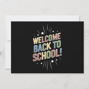 Willkommen zurück zur Schule Lehrer Erster Tag der Einladung