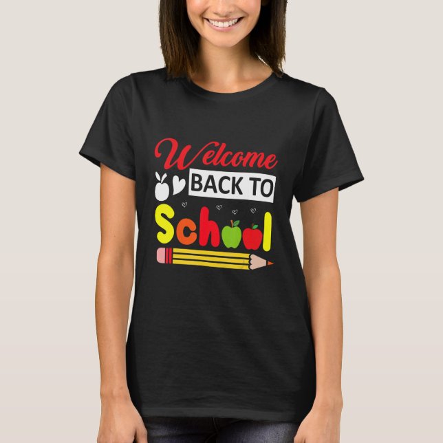 Willkommen zurück zur Schule Note Klasse Pto Pta T-Shirt (Vorderseite)