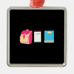 Willkommen zurück zur Schule Ornament Aus Metall