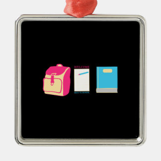 Willkommen zurück zur Schule Ornament Aus Metall