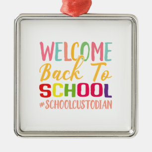 Willkommen zurück zur Schule Ornament Aus Metall