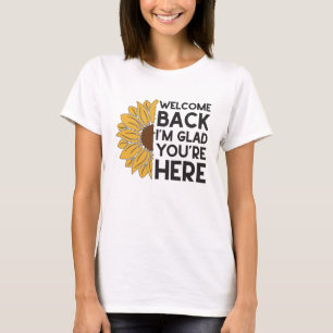 Willkommen zurück zur Schule Sonnenblumen Lehrerin T-Shirt
