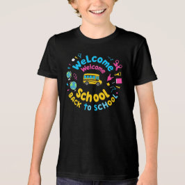 Willkommen zurück zur Schule - Spaß und farbenfroh Tri-Blend Shirt
