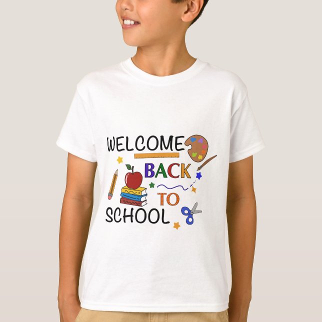 Willkommen zurück zur Schule - Spaß zurück zum Sch T-Shirt (Vorderseite)