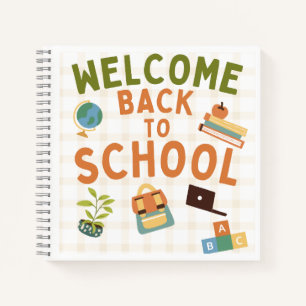 Willkommen zurück zur Schule Süßes Notizbuch