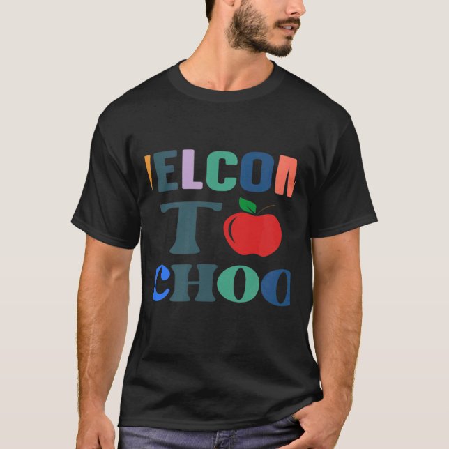 Willkommen zurück zur Schule T-Shirt (Vorderseite)