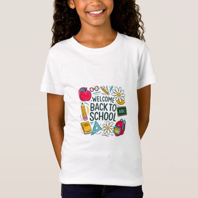 Willkommen zurück zur Schule T-Shirt (Vorderseite)