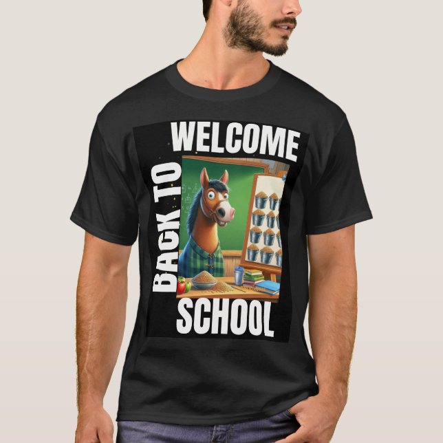 Willkommen zurück zur Schule T-Shirt (Vorderseite)