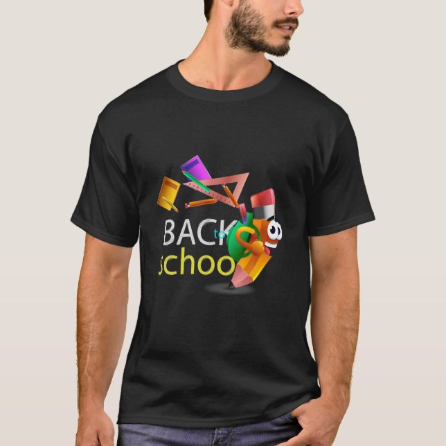 Willkommen zurück zur Schule T-Shirt (Vorderseite)