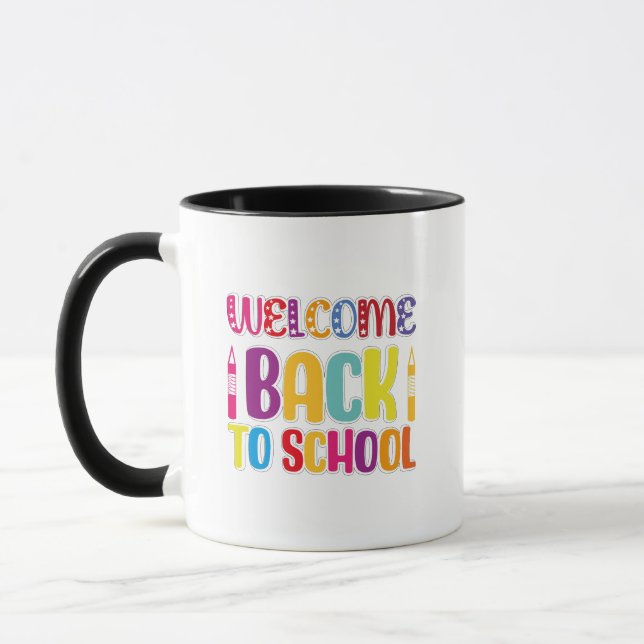 Willkommen zurück zur Schule Tasse (Links)