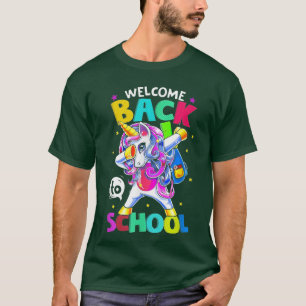 Willkommen zurück zur Schule Unicorn Funny Teacher T-Shirt