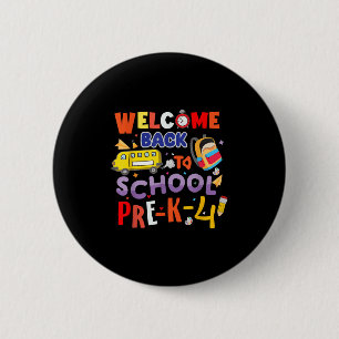 Willkommen zurück zur Schule vor k-4 Lehrer Kinder Button