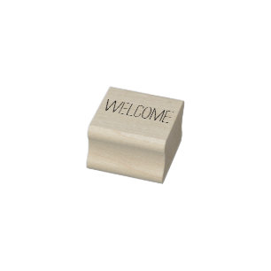 willkommene Briefmarke Gummistempel