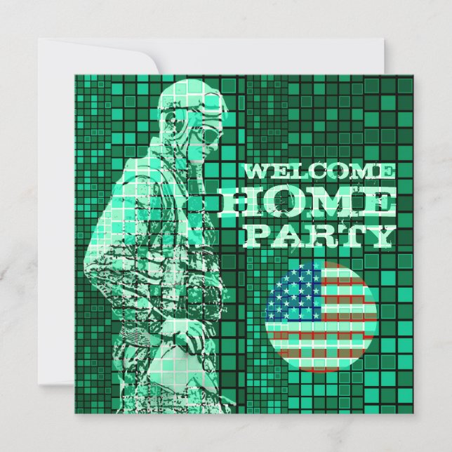 Willkommene Einladung des Zuhause-Soldat-Party-1 (Vorderseite)