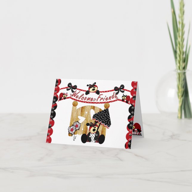 Willkommene Freunde Einladung (Vorderseite)