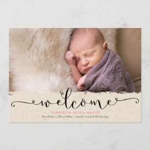 Willkommene Geburts-Mitteilung Ankündigung