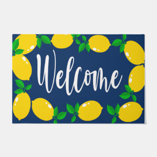 Willkommene Gelbe Lemon Doormat, Lemon Lover Mat Fußmatte