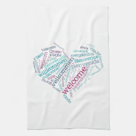 Willkommene Geschirrtücher des Herz-(viele