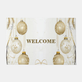 Willkommene Goldene Ornament Weihnachtsfeier Fußmatte