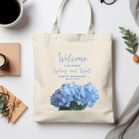 Willkommene Hochzeitssäcke Light Blue Hydrangeas