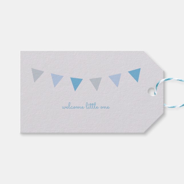 Willkommene kleine Geschenkmarke {Light Blue and G Geschenkanhänger (Vorderseite (Horizontal))