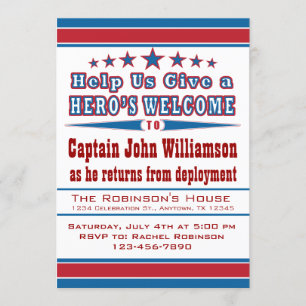 Willkommene militärische Zuhause-Einladung Einladung