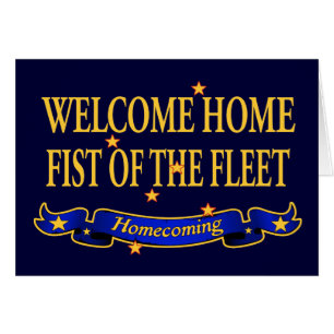 Willkommene Zuhause-Faust der Flotte