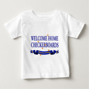 Willkommene Zuhause-Schachbretter Baby T-shirt