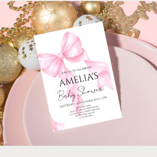 Willkommeneinladung zur Coquette-Baby-Party mit ro Einladung