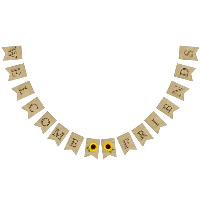 Willkommener Freund-Leinwand-Blick mit Wimpelkette (Alle)