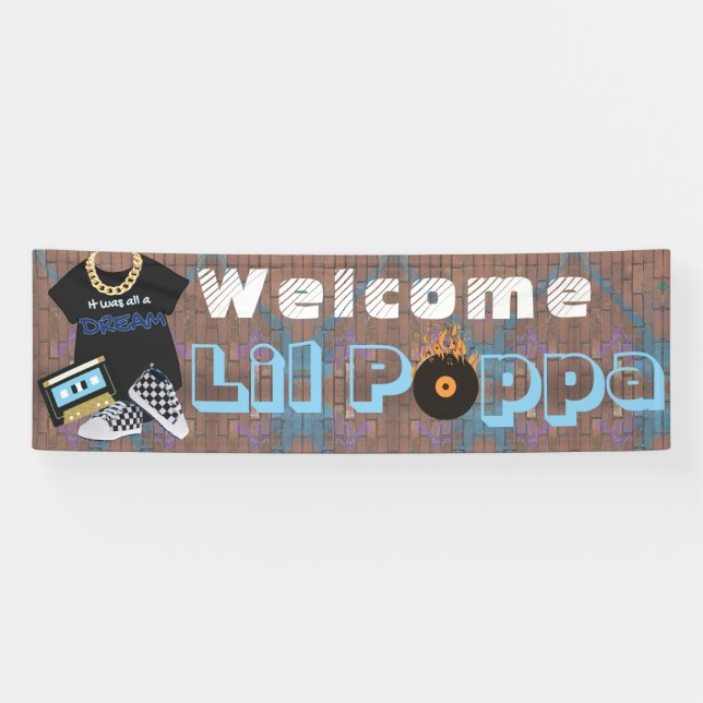 Willkommener Lil Pappa-angesagte Hopfen-JUNGE Banner (Horizontal)