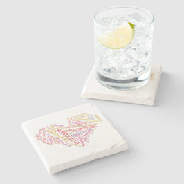 Willkommener SteinUntersetzer des Herz-(viele