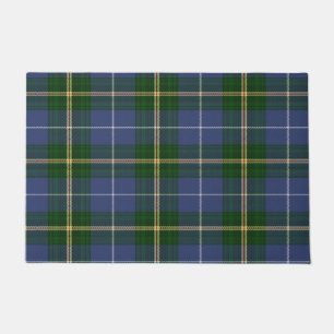 willkommener Türmatte blauer NeuschottlandTartan