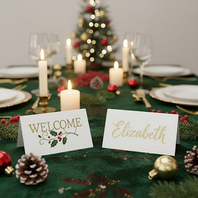 Willkommener Weihnachtsgast  Platzkarte (Von Creator hochgeladen)