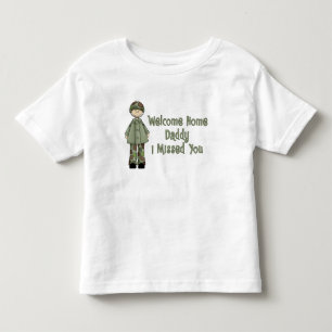 Willkommener Zuhause-Vati (Armee-Sohn) Kleinkind T-shirt