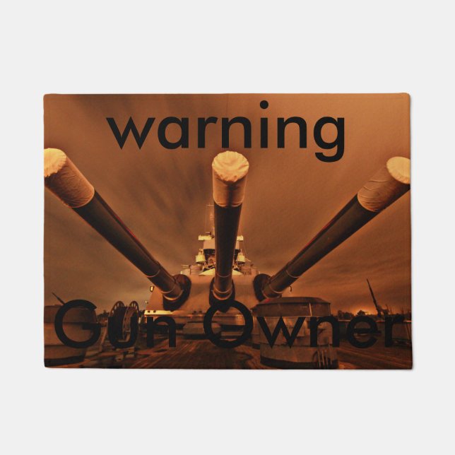 Willkommenes mattes des Waffenbesitzers Fußmatte (Vorderseite)