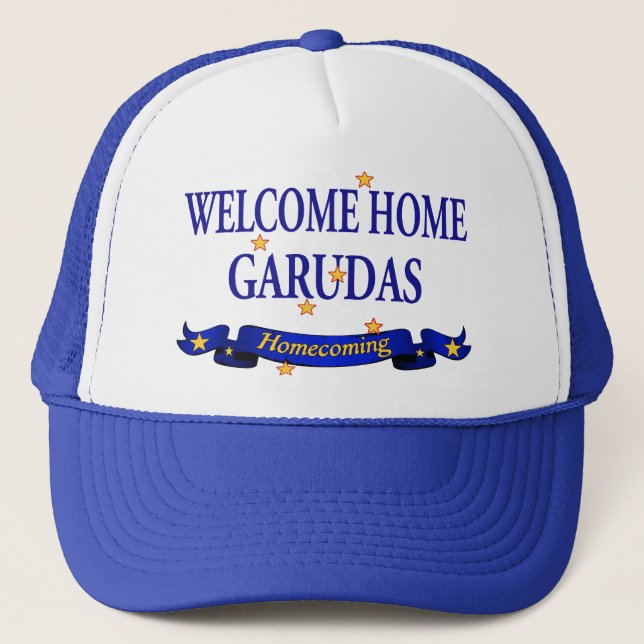 Willkommenes Zuhause Garudas Truckerkappe (Vorderseite)