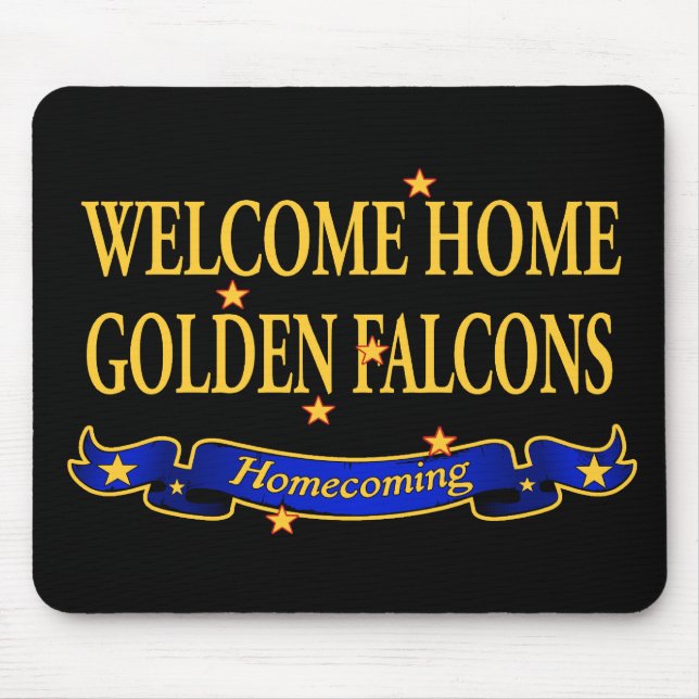 Willkommenes Zuhause-goldene Falken Mousepad (Vorne)