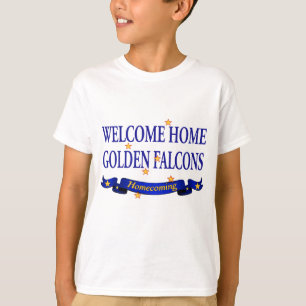 Willkommenes Zuhause-goldene Falken T-Shirt